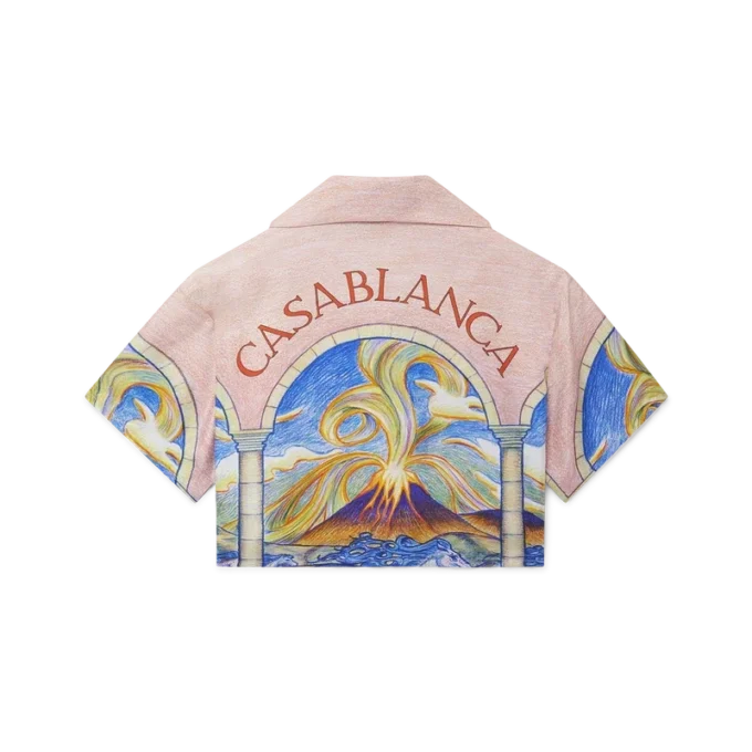 Camicia corta in seta Chevaux Sauvages