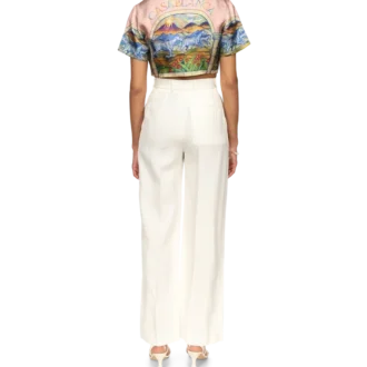 Camicia corta in seta Chevaux Sauvages