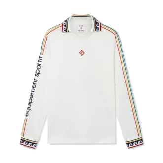 Camicia da calcio a maniche lunghe con monogramma jacquard