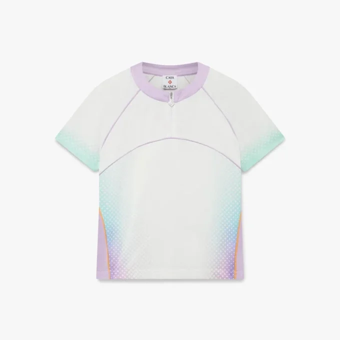 Camicia da calcio a rete a maniche corte con sfumatura vetro