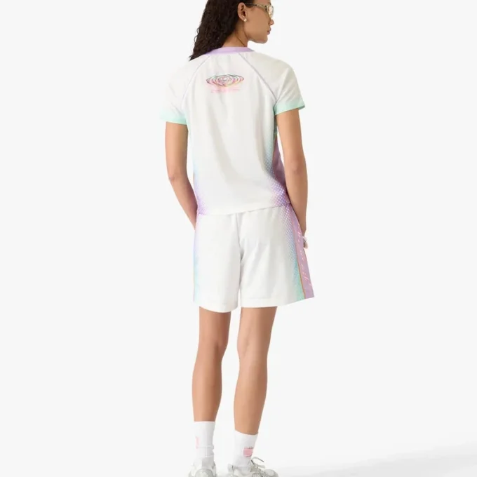 Camicia da calcio a rete a maniche corte con sfumatura vetro