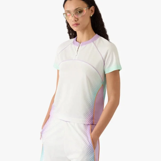 Camicia da calcio a rete a maniche corte con sfumatura vetro