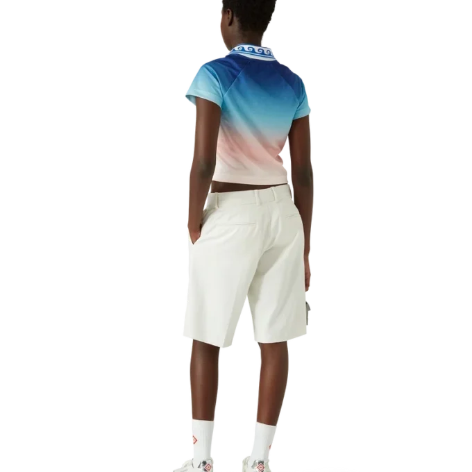 Camicia da calcio con monogramma jacquard