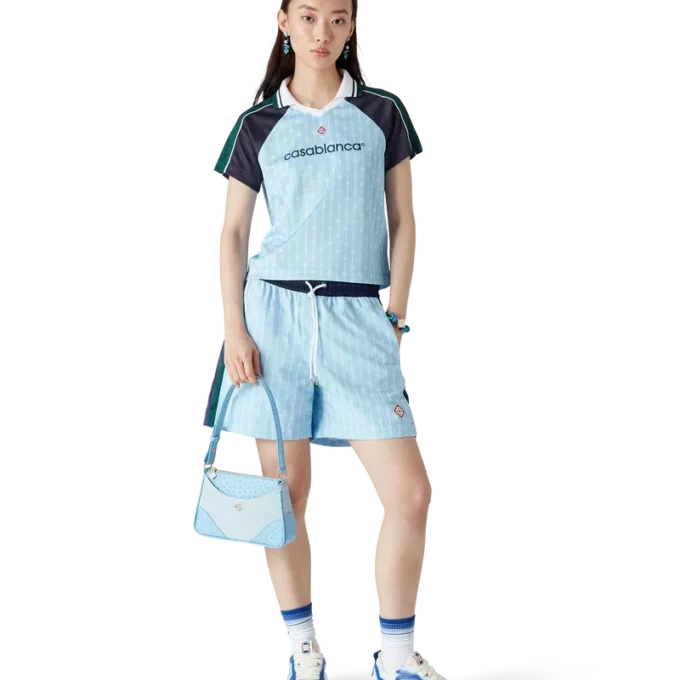 Camicia da calcio Laurel a righe sottili