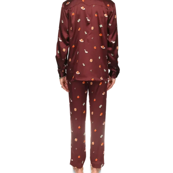 Camicia da pigiama in raso di seta Vices