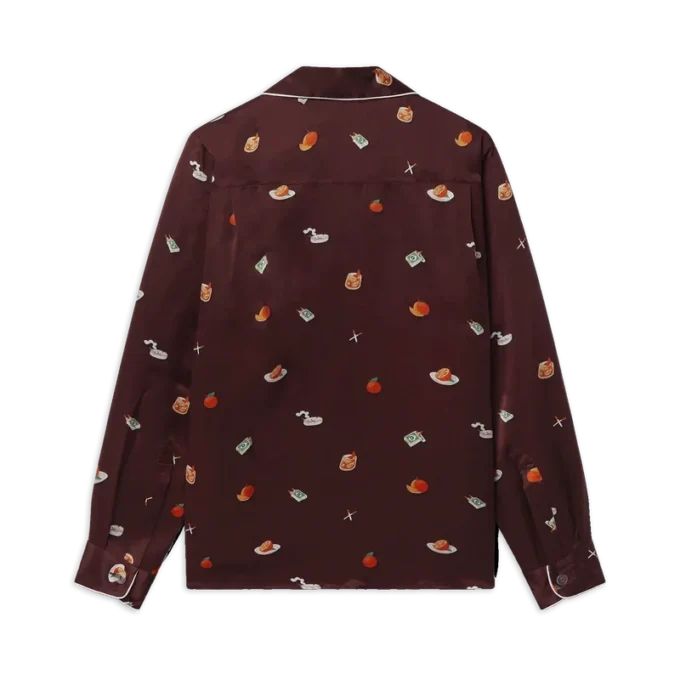 Camicia da pigiama in raso di seta Vices