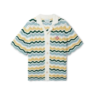 Camicia in bouclé ondulato