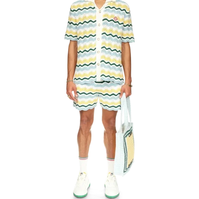 Camicia in bouclé ondulato Camicia in bouclé ondulato