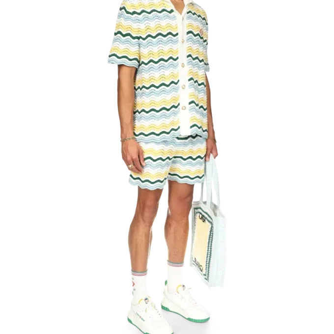 Camicia in bouclé ondulato Camicia in bouclé ondulato