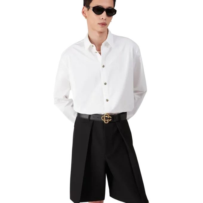 Camicia in cotone bianco