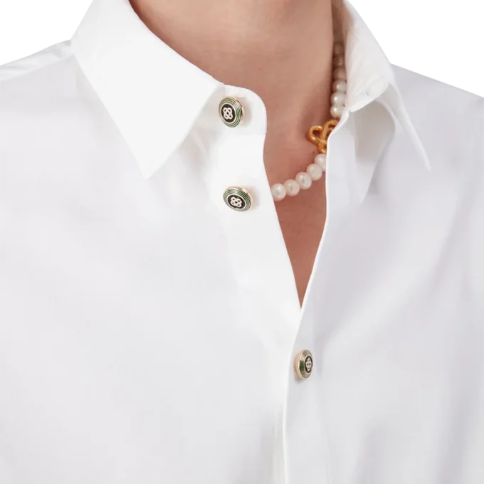 Camicia in cotone bianco