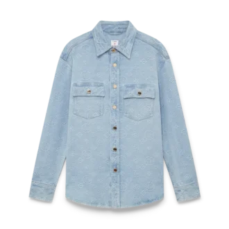 Camicia in denim con monogramma