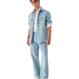 Camicia in denim con monogramma