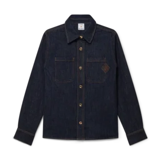 Camicia in denim con ricamo del logo