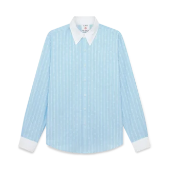 Camicia in jacquard a righe Laurel