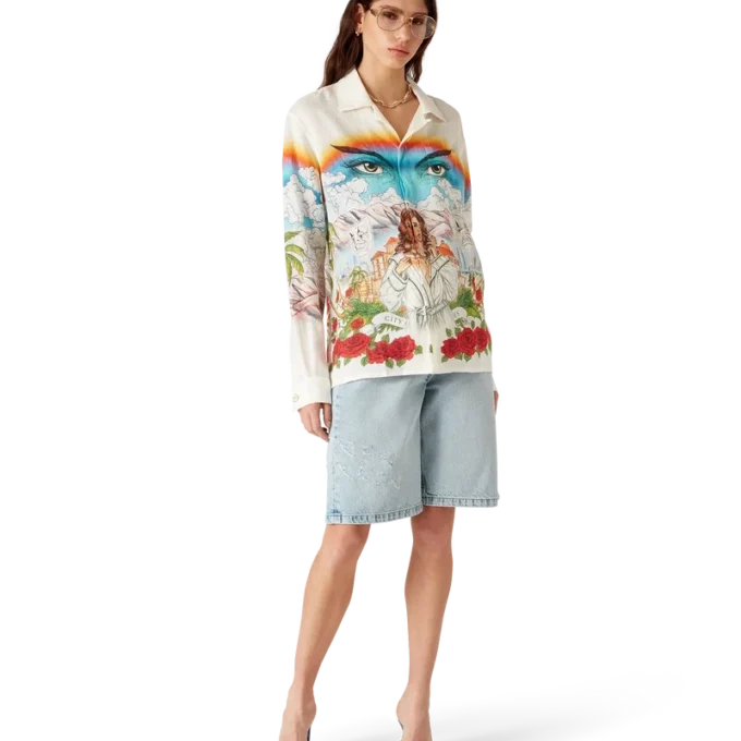 Camicia in lino a maniche lunghe Chateau