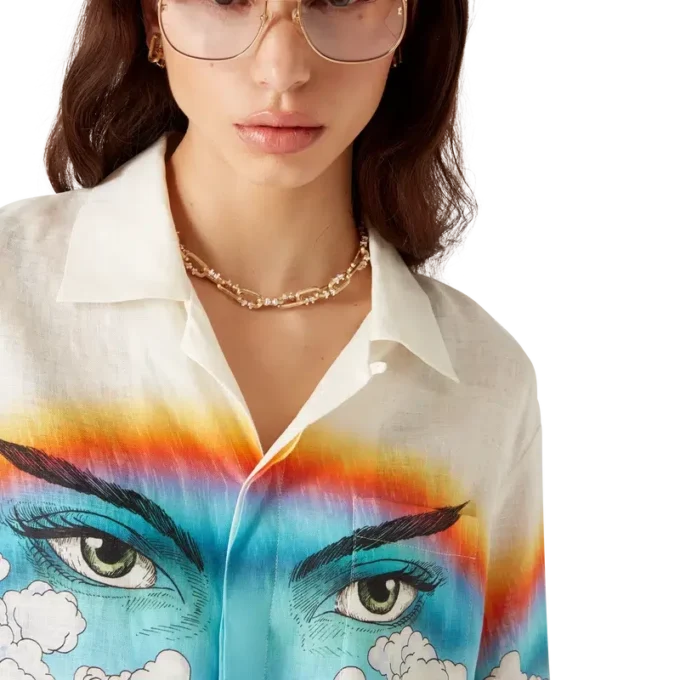 Camicia in lino a maniche lunghe Chateau