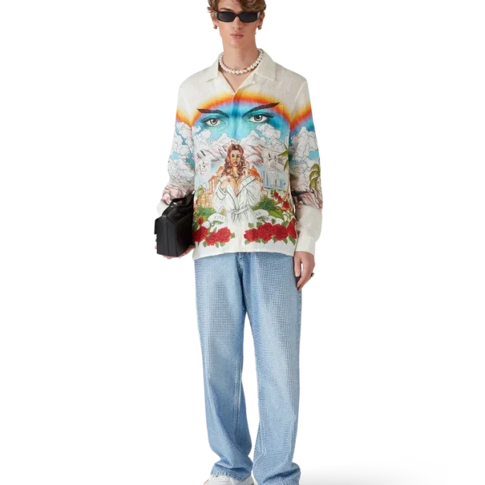 Camicia in lino a maniche lunghe Chateau