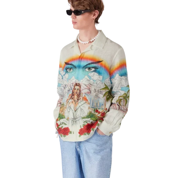 Camicia in lino a maniche lunghe Chateau