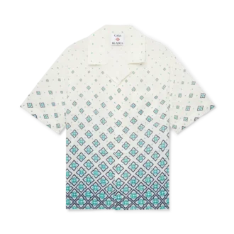 Camicia in lino con monogramma sfumato