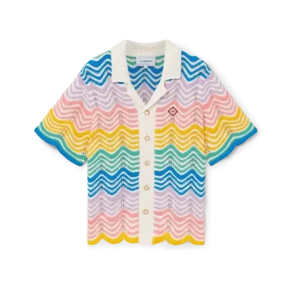 Camicia in maglia a onde sfumate