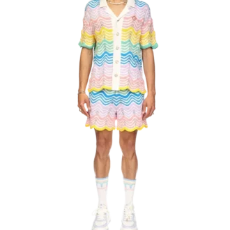 Camicia in maglia a onde sfumate