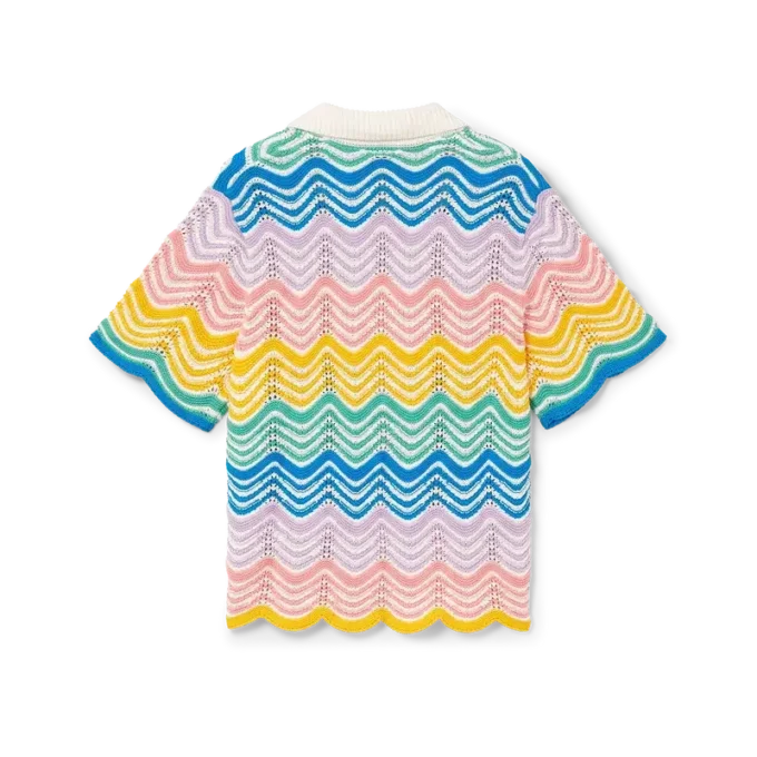 Camicia in maglia a onde sfumate