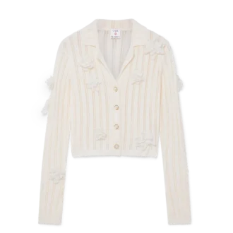 Camicia in maglia di pizzo floreale