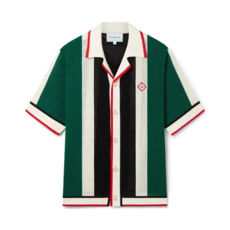 Camicia in rete a righe