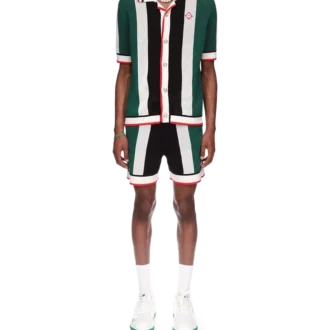 Camicia in rete a righe