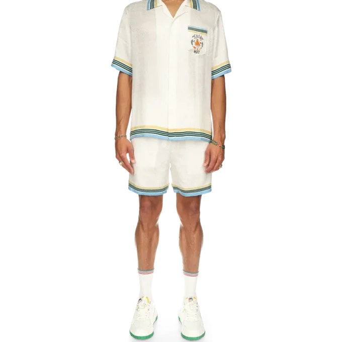 Camicia in seta a maniche corte Casa Way