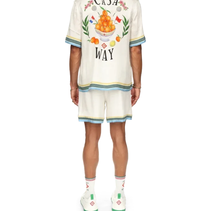 Camicia in seta a maniche corte Casa Way