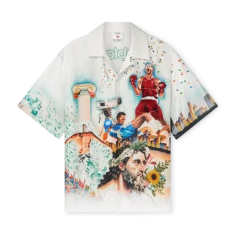 Camicia in seta a maniche corte Celebration Du Sport in pantaloncini