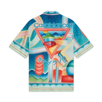 Camicia in seta a maniche corte Galaxy Court