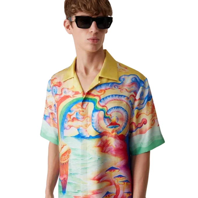 Camicia in seta a maniche corte Nature’s Teacher