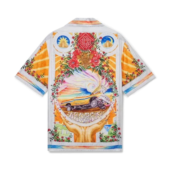 Camicia in seta a maniche corte Pantaloncini La Tornade De Rose