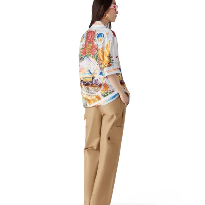 Camicia in seta a maniche corte Pantaloncini La Tornade De Rose