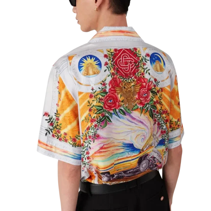 Camicia in seta a maniche corte Pantaloncini La Tornade De Rose