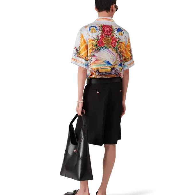 Camicia in seta a maniche corte Pantaloncini La Tornade De Rose