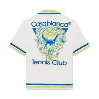 Camicia in seta a maniche corte Tennis Club