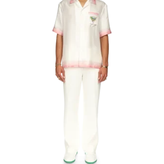 Camicia in seta a maniche corte Tennis Club Icon in pantaloncini