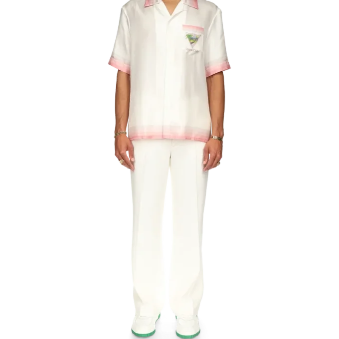 Camicia in seta a maniche corte Tennis Club Icon in pantaloncini