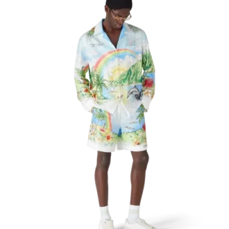 Camicia in seta a maniche lunghe Aloha