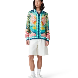 Camicia in seta a maniche lunghe Danse De La Mer