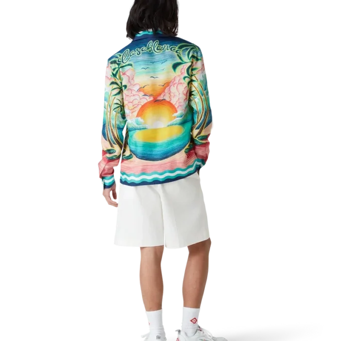 Camicia in seta a maniche lunghe Danse De La Mer