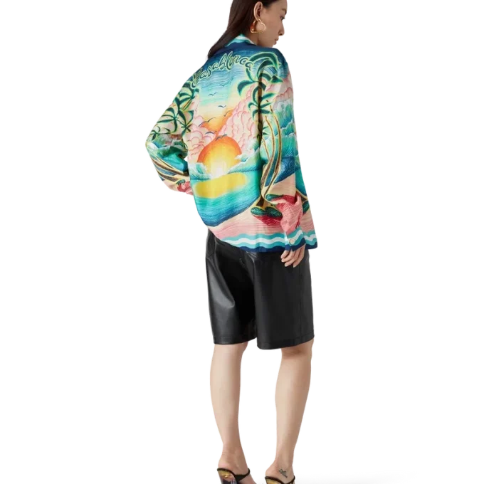 Camicia in seta a maniche lunghe Danse De La Mer