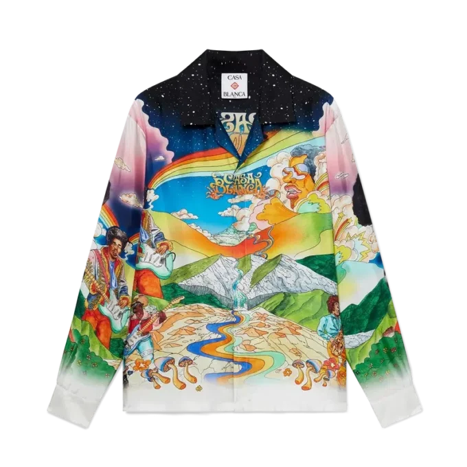 Camicia in seta a maniche lunghe La Musique