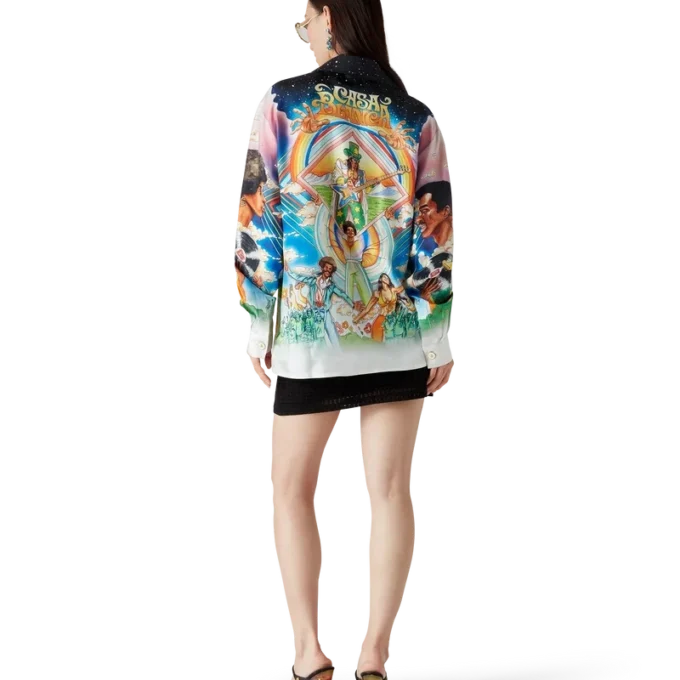 Camicia in seta a maniche lunghe La Musique