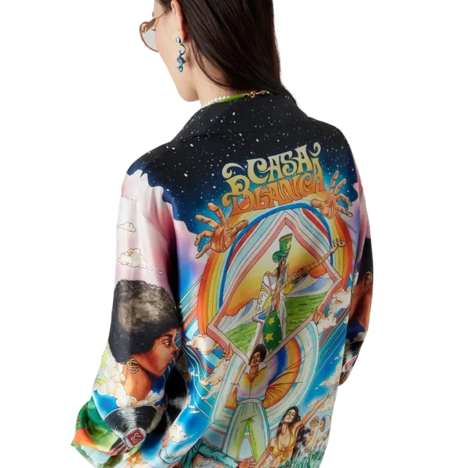 Camicia in seta a maniche lunghe La Musique