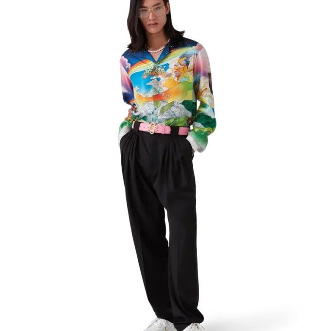 Camicia in seta a maniche lunghe La Musique